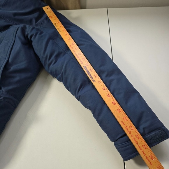 LL Bean Men Goretex Parka Jacket Size Large Blue Down Insulated Outdoor READ - Picture 12 of 13